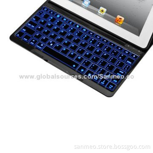 New Ultra-thin Flip PU Leather Cases, Luxury for iPad 2/3/4 with Keyboard with BacklightingNew